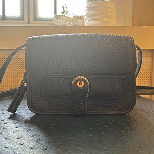 Michael Kors mini black leather flap crossbody bag